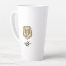 A Caneca Gráfica Leão Dourado e Preto