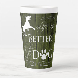 De Café Latte A vida é melhor com uma caneca latina - verde