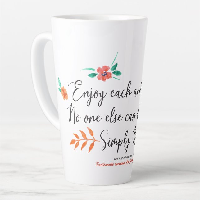 De Café Latte Aproveite todos os dias caneca latta (Ângulo esquerdo)