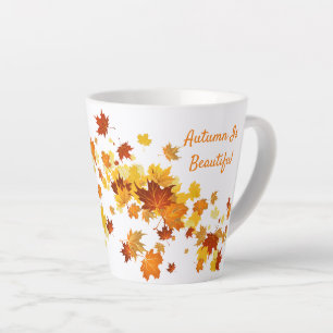 De Café Latte Cair Deixa A Caneca Lateral
