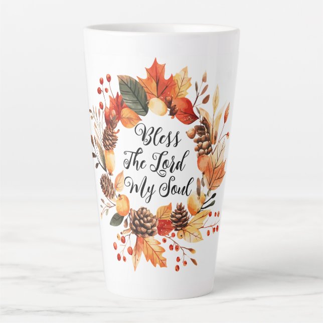 De Café Latte Caneca Abençoado Seja o Senhor (Frente)