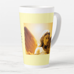 De Café Latte Caneca Angel Serenity Prayer Amarelo Dourado Laran