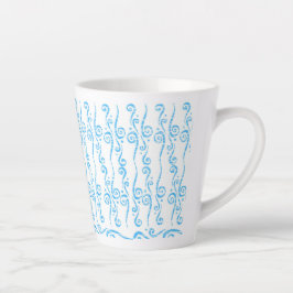 De Café Latte Caneca Blue Swirls