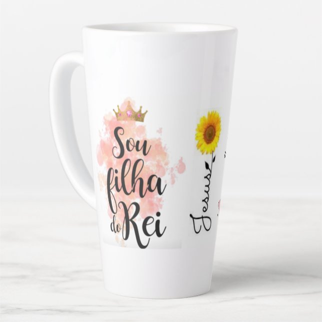 De Café Latte Caneca branca clássica, 325 ml (Ângulo esquerdo)