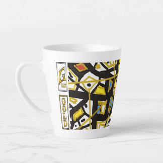 De Café Latte Caneca Clássica 11 oz – Arte Abstrata GOLD por GGA