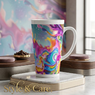 De Café Latte Caneca Colorida Splash - Ideal para Lattes e Mais