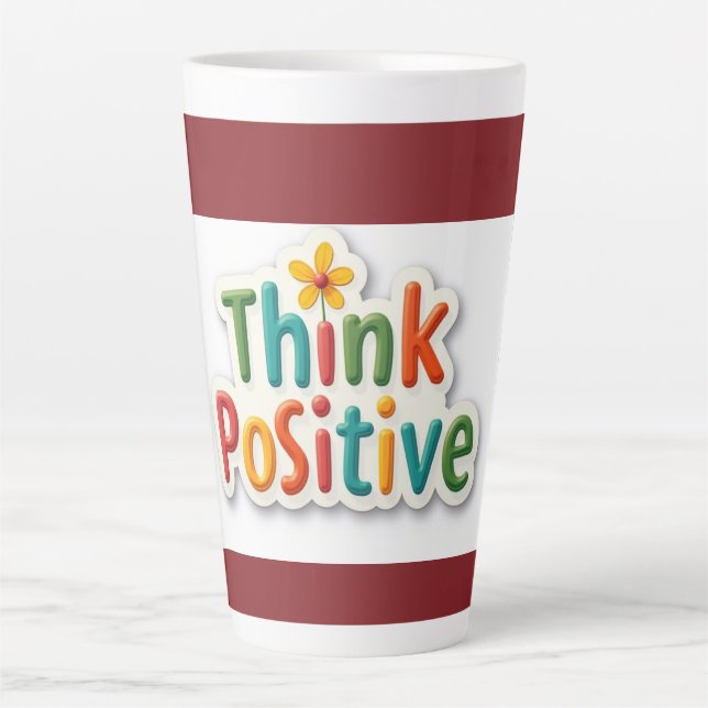 De Café Latte Caneca com design motivacional  (Frente)