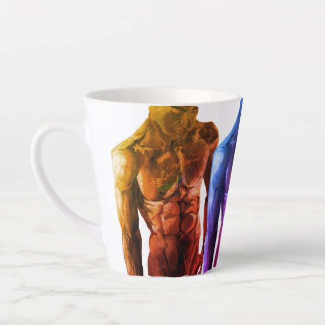 De Café Latte caneca com tatuagem no torso masculino 2 (Esquerda)