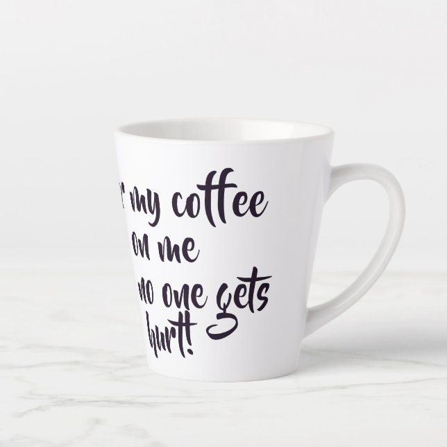 De Café Latte caneca com uma inscrição engraçada (Direita)
