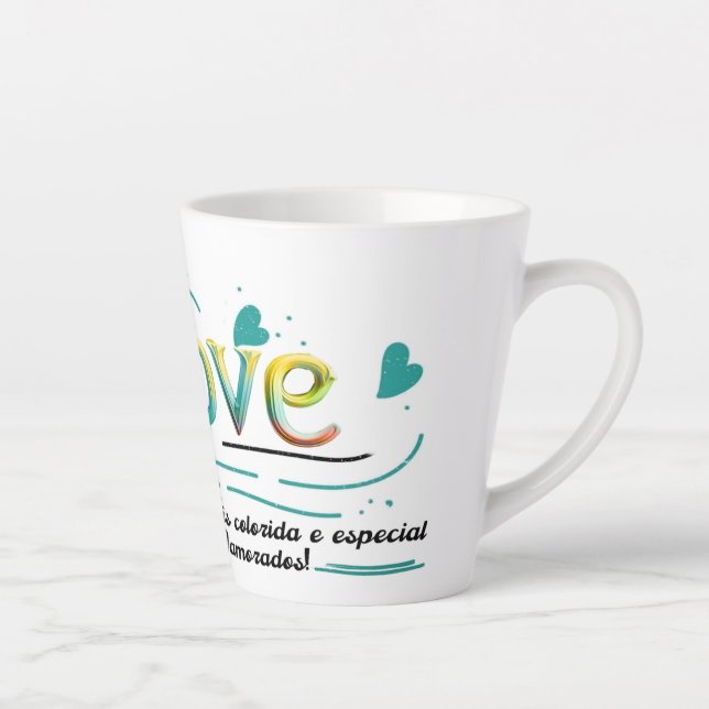 De Café Latte Caneca comemorativa, namorados (Direita)