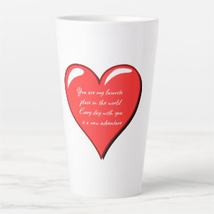 De Café Latte Caneca Cônica Romântica – Presente para Casal no D