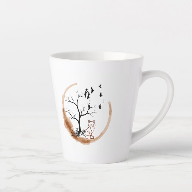 De Café Latte Caneca da Raposa do “Acidente Feliz” – Serena, Art (Direita)