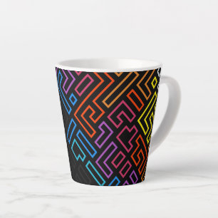 De Café Latte Caneca design gráfica colorida