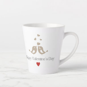 De Café Latte Caneca do Dia dos Namorados Pássaros Românticos, P
