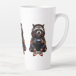 De Café Latte Caneca do Guaxinim na Academia em Modo Fera – Anim