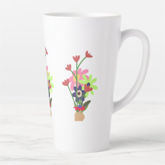 De Café Latte caneca floral 