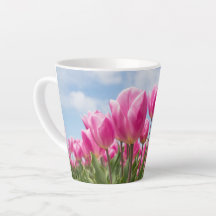 Caneca Floral Tulipas Rosa – Presente para Amantes
