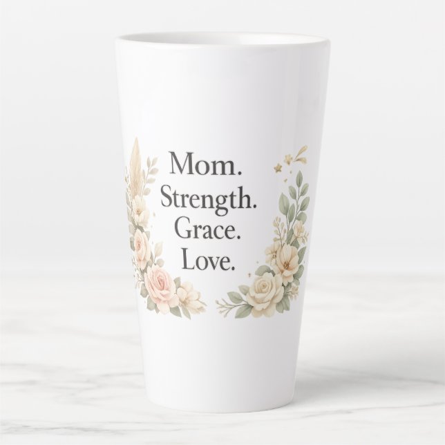 De Café Latte Caneca Força e Graça da Mamãe (Frente)