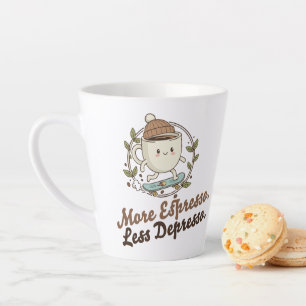 De Café Latte Caneca Grande - Mais Espresso. Menos Depresso.