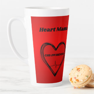 De Café Latte Caneca Heart Mama