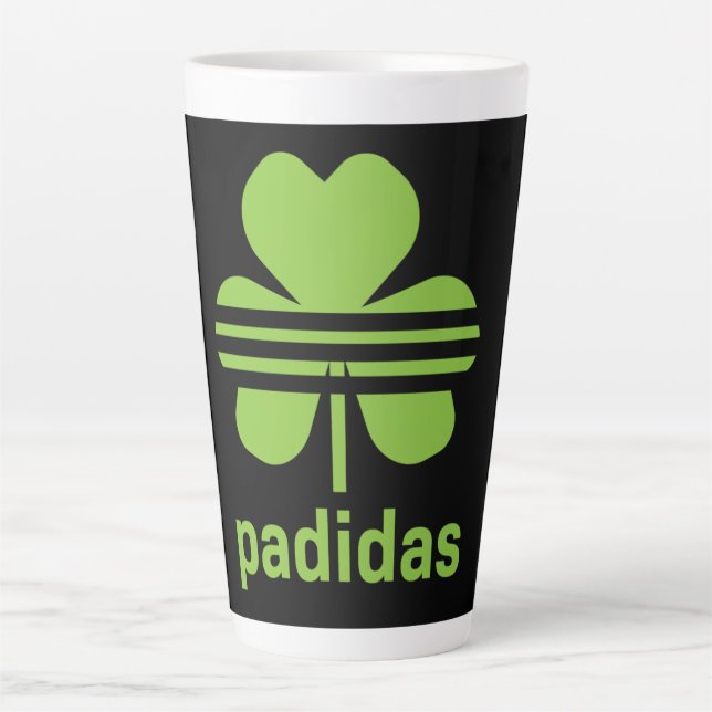 De Café Latte caneca irlandesa engraçada (Frente)
