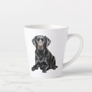 De Café Latte Caneca Labrador Preto