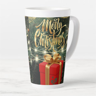 De Café Latte caneca latina estilo chrismast
