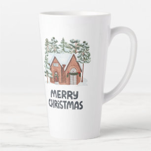 De Café Latte caneca latina estilo chrismast