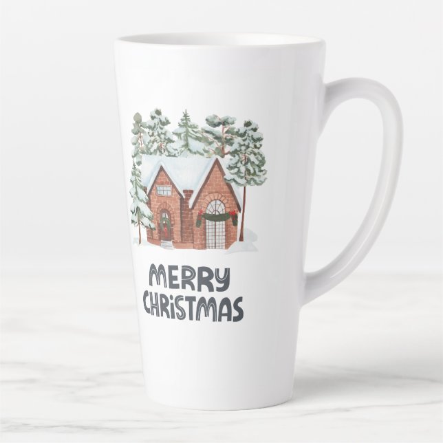 De Café Latte caneca latina estilo chrismast (Direita)