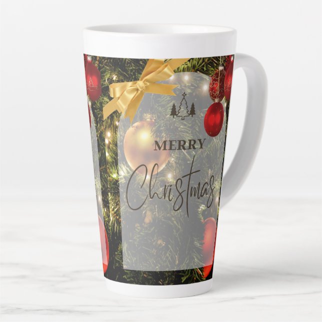 De Café Latte caneca latina estilo chrismast (Ângulo direito)