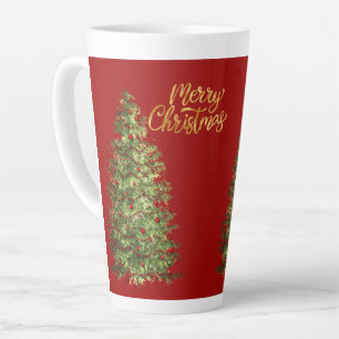 De Café Latte caneca latina estilo chrismast