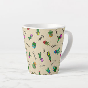 De Café Latte Caneca Linha Cactus