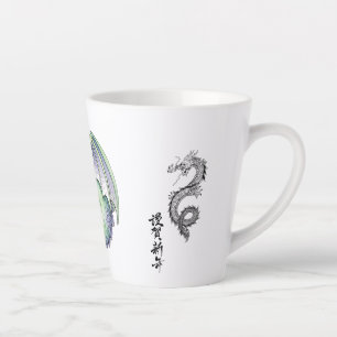 De Café Latte Caneca Majestoso Dragão