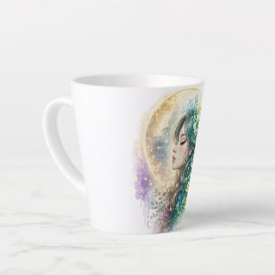 De Café Latte Caneca Mulher Floral Etérea Beija-flor