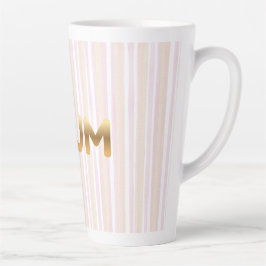 De Café Latte Caneca MUM Dourada Elegante - Dia das Mães Minimal