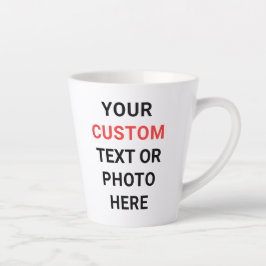 De Café Latte Caneca Personalizada | Adicione Texto, Foto, Logot