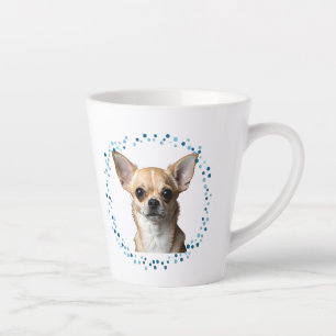 De Café Latte Caneca Personalizada Azul Chihuahua Foto