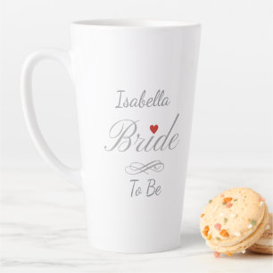 De Café Latte Caneca Personalizada para Noiva – Nome Personaliza