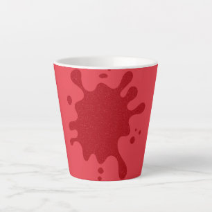De Café Latte Caneca Personalizada Vermelho Tomate Splat – Desig