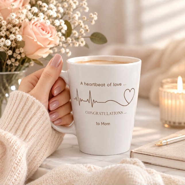 De Café Latte Caneca Promovida a Mamãe | Presente para Nova Mãe (Criador carregado)