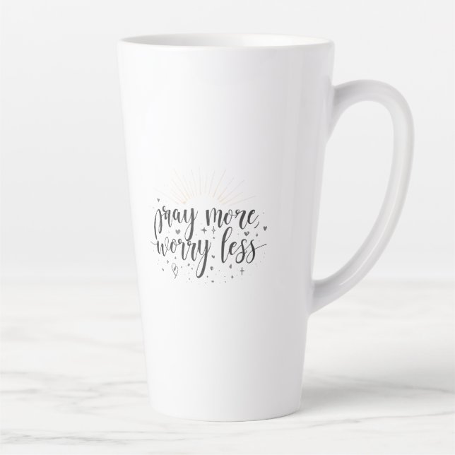 De Café Latte Caneca Reze Mais e Preocupe Menos (Direita)