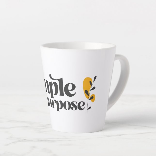 De Café Latte Caneca Simples por Propósito (Ângulo direito)