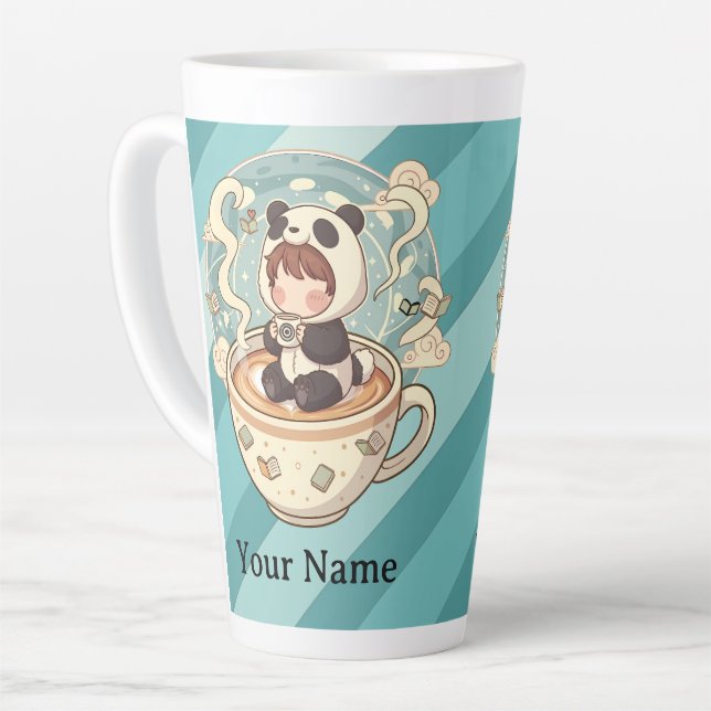 De Café Latte Caneca Size Cozy Panda 17oz (Ângulo esquerdo)