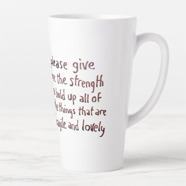 De Café Latte caneca Things Fragile and Lovely (Direita)