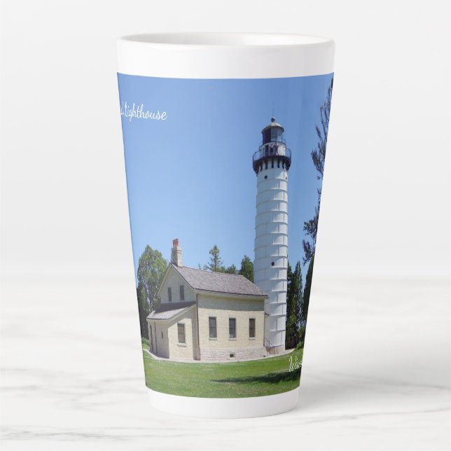 De Café Latte Canina Island Lighthouse, caneca (Frente)