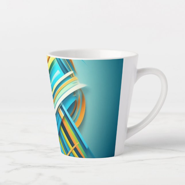 De Café Latte Design abstrato na caneca (Direita)