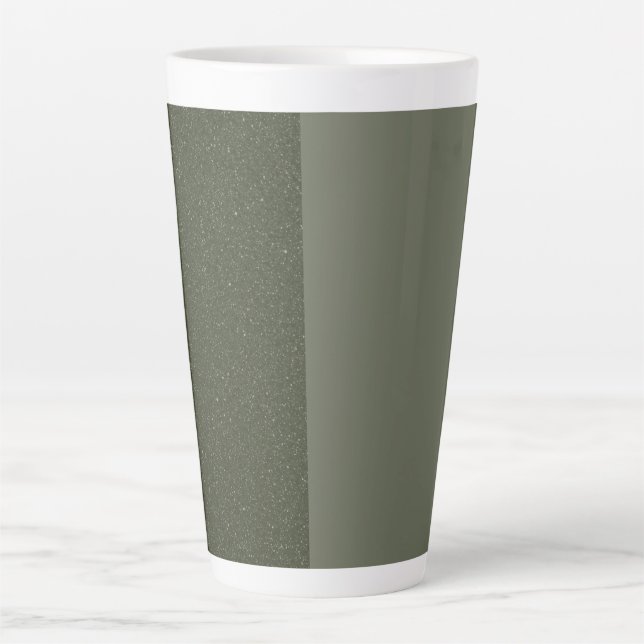 De Café Latte Dividir a caneca verde texturizada latina (Frente)
