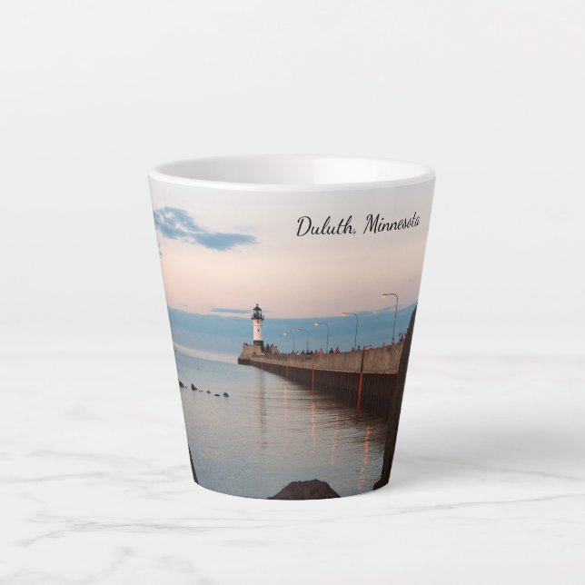 De Café Latte Duluth North Pier Light caneca (Frente)