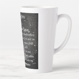 De Café Latte Estrelas do Céu Noturno Poesia Latão Grande Caneca