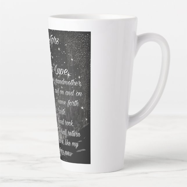 De Café Latte Estrelas do Céu Noturno Poesia Latão Grande Caneca (Direita)